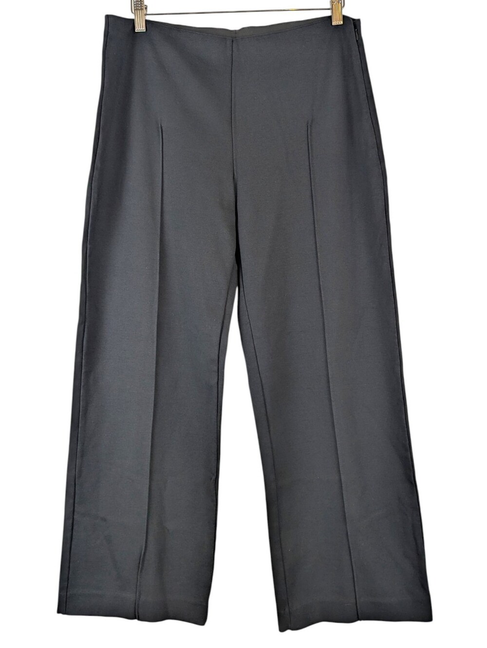 Everlane The Dream Trouser Pants Black Straight Leg Cropped High Waist Size L